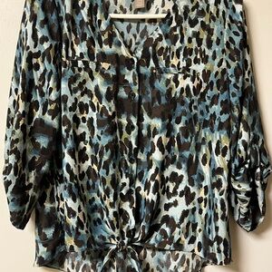 Chico's Multicolor Animal Print Blouse